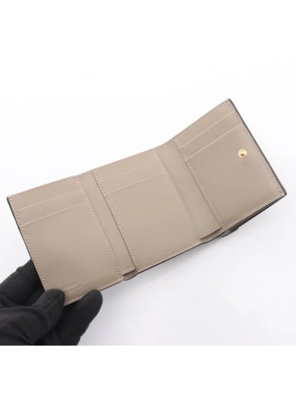 Fendi Trifold Wallet FF Diamond Leather